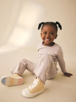 Next - Leggings évasés à côtes (3mths-7yrs) Imprimé citron neutre Outlet