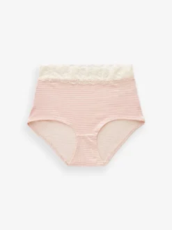 Next - Lot de 4 culottes en coton et dentelle Imprimé cœurs noir/rose Online