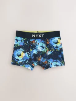 Next Imprimé de football Bleu - Lot de 5 boxers (2-16ans) New