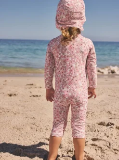 Next Imprimé Ditsy Fleuri Rose Corail - Chapeau de légionnaire de natation (3mths-10yrs) Sale
