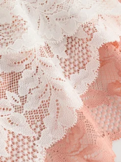 Next Imprimé floral/rose pâle - Lot de 2 culottes en dentelle sculptante Online