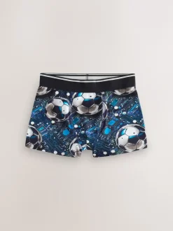 Next Imprimé football bleu/noir - Lot de 5 boxers (2-16ans)