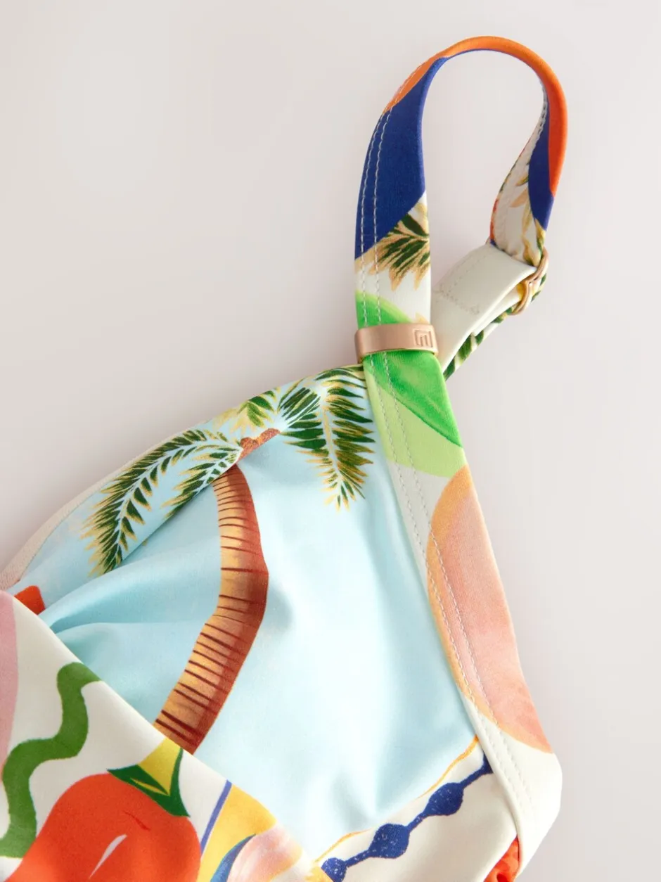 Next - Maillot de bain moulant avec contrôle du ventre Imprimé fruit vif/tropical Sale