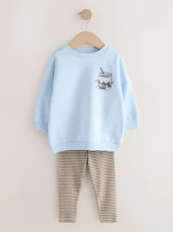 Next Imprimé lait bleu - Ensemble sweat et leggings (3 mois-7 ans) Discount