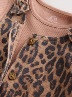 Next Imprimé Léopard - Body et collants à manches longues Tablier Ensemble 3 Pieces (0mois-2ans) Best