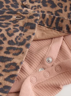 Next Imprimé Léopard - Body et collants à manches longues Tablier Ensemble 3 Pieces (0mois-2ans) Best