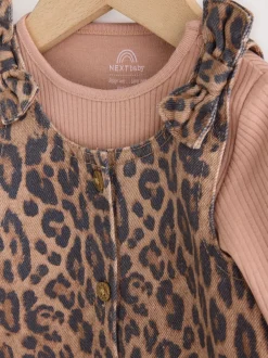 Next Imprimé Léopard - Body et collants à manches longues Tablier Ensemble 3 Pieces (0mois-2ans) Best