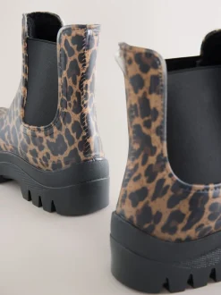 Next Imprimé Léopard - Bottines Chelsea doublées de fausse fourrure Online