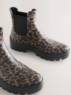 Next Imprimé Léopard - Bottines Chelsea doublées de fausse fourrure Online