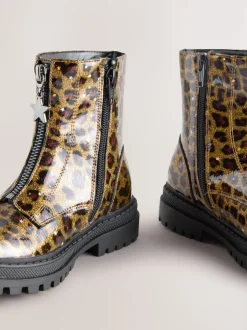 Next Imprimé Léopard - Bottines zippées sur le devant Hot