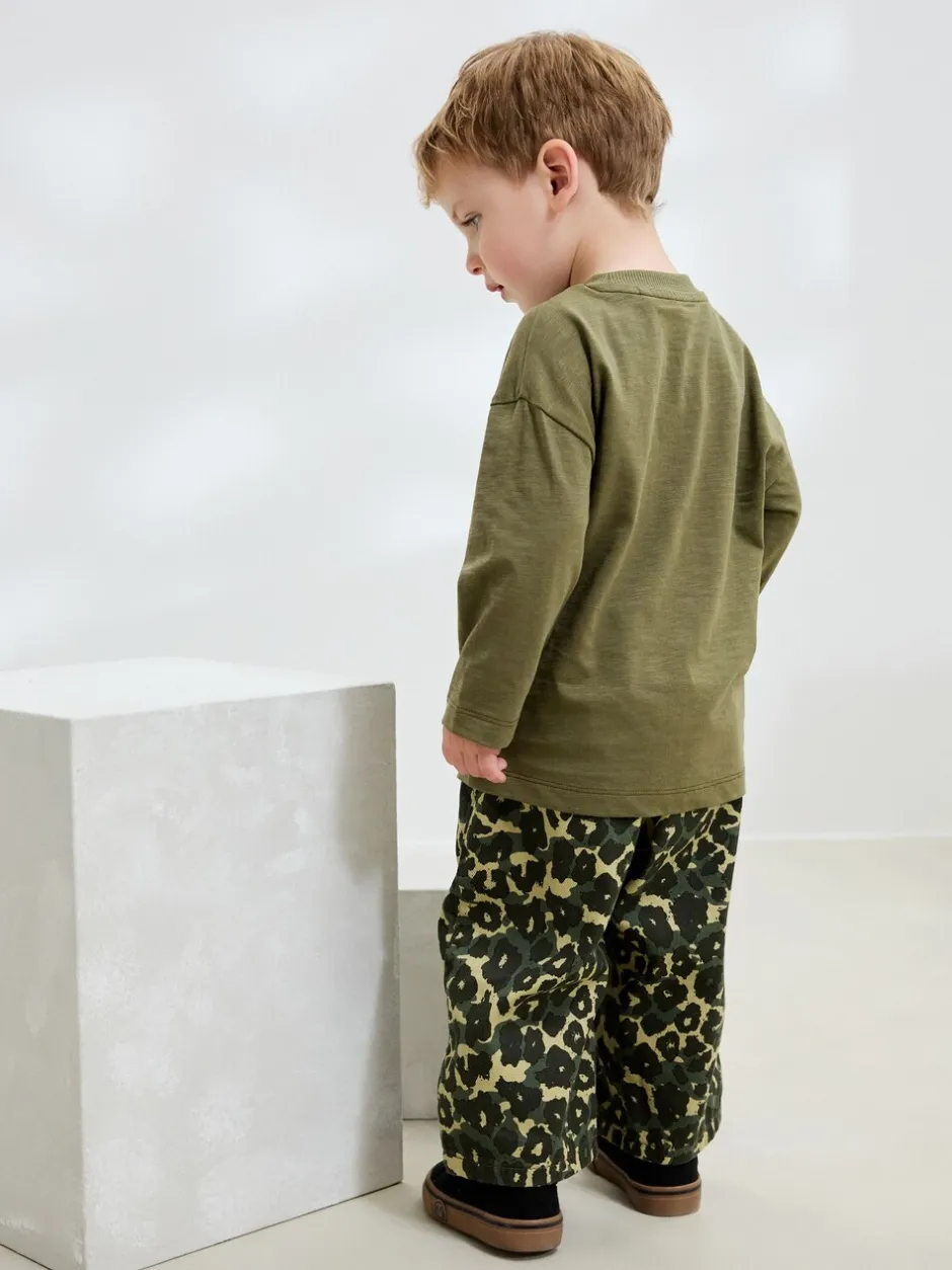 Next - Pantalon large à enfiler (3mois-7ans) Imprimé Léopard Vert