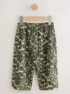 Next - Pantalon large à enfiler (3mois-7ans) Imprimé Léopard Vert