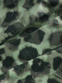 Next Imprimé léopard vert/noir - Maillot de bain dos nu qui contrôle le ventre Best