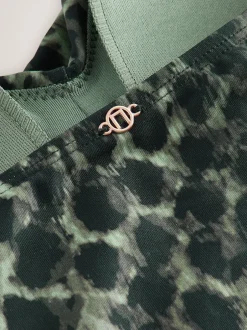 Next Imprimé léopard vert/noir - Maillot de bain dos nu qui contrôle le ventre Best