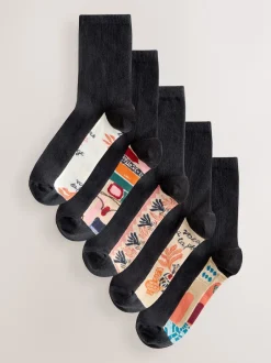 Next - Semelle intérieure Ankle Socks 5 Pack Imprimé Marakesh Mix