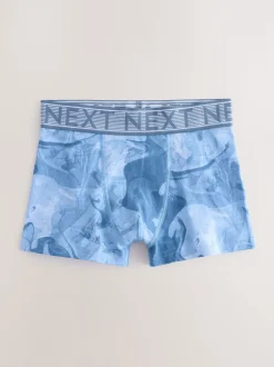 Next Imprimé marbré bleu - Lot de 5 boxers (2-16ans)