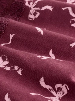 Next - Lot de 4 culottes en coton et dentelle Imprimé nœud baies Best