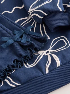 Next Imprimé nœud bleu marine - Ensemble sweat et legging évasé (3mois-7ans) Outlet