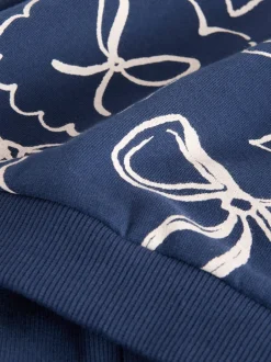 Next Imprimé nœud bleu marine - Ensemble sweat et legging évasé (3mois-7ans) Outlet