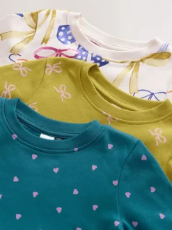 Next - Lot de 3 pyjamas Snuggle (9mois-12ans) Imprimé nœud multiple Hot