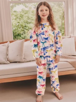 Next - Pyjama en laine polaire (9mths-16yrs) Imprimé nœud multiple Discount