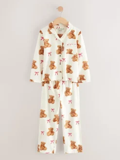 Next Imprimé ours blanc écru - Pyjama boutonné (3-16 ans) New