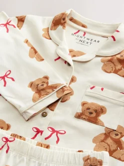 Next Imprimé ours blanc écru - Pyjama boutonné (3-16 ans) New