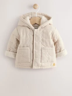 Next Imprimé ours écru - Veste zippée matelassée bébé Sale
