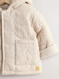 Next Imprimé ours écru - Veste zippée matelassée bébé Sale