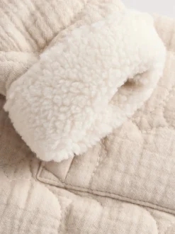 Next Imprimé ours écru - Veste zippée matelassée bébé Sale
