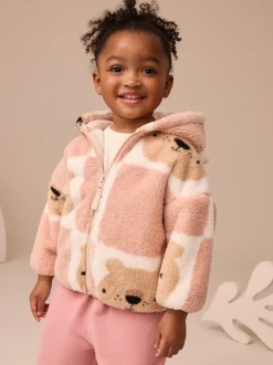 Next Imprimé ours en peluche marron - Polaire zippée (3mois-7ans)
