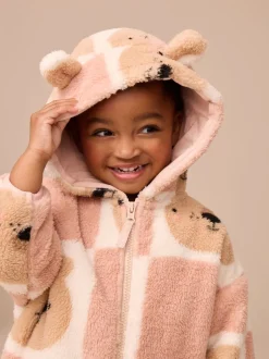 Next Imprimé ours en peluche marron - Polaire zippée (3mois-7ans)