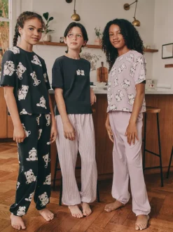 Next Imprimé panda noir/blanc - Lot de 3 joggings de pyjama (3-16ans) Outlet