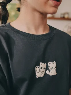 Next Imprimé panda noir/blanc - Lot de 3 joggings de pyjama (3-16ans) Outlet