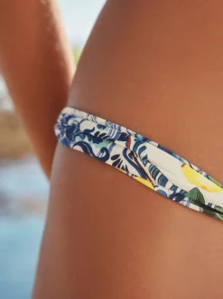 Next Imprimé sardine en porcelaine Bleu/Blanc - Bas de bikini Hot