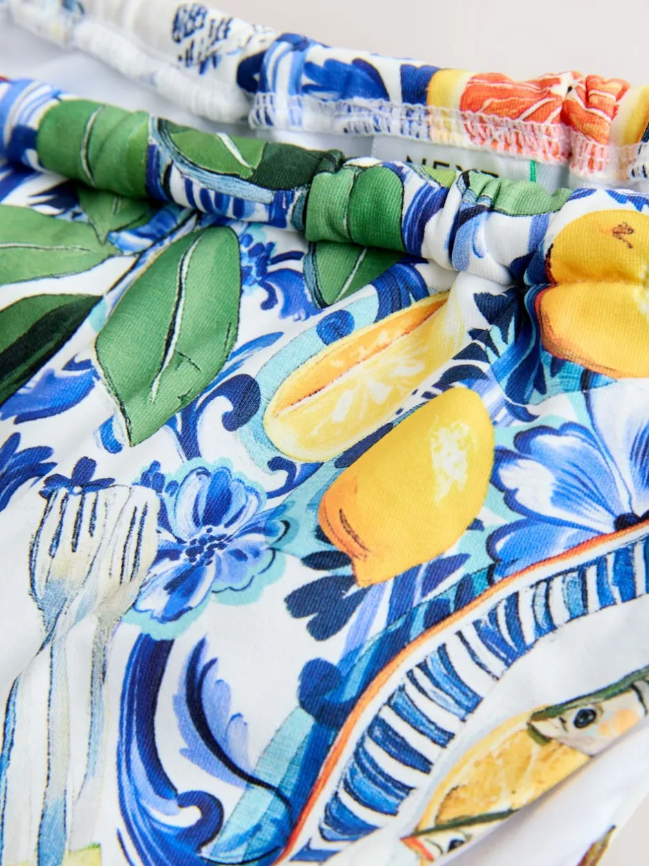 Next Imprimé sardine en porcelaine Bleu/Blanc - Bas de bikini Hot