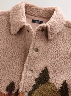 Next Imprimé scénique neutre - Borg Polaire Shacket (3mths-7yrs) Hot