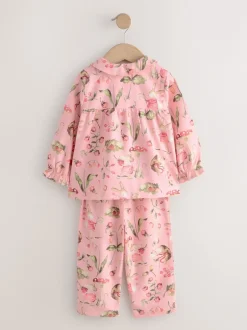 Next Imprimé souris rose - Pyjama Bouton à travers tissé (9mths-10yrs)