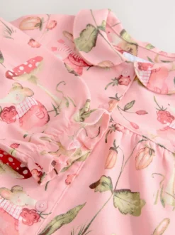 Next Imprimé souris rose - Pyjama Bouton à travers tissé (9mths-10yrs)