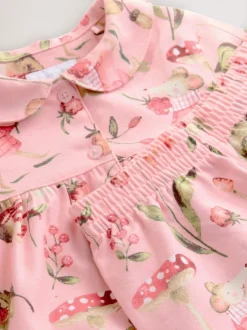 Next Imprimé souris rose - Pyjama Bouton à travers tissé (9mths-10yrs)