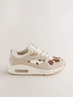 Next Imprimé vache - Baskets à lacets motif bulles Sale