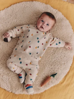 Next Imprimé Veg brillant - Ensemble sweat et jogging bébé (0mois2ans) (0mois2ans) Sale