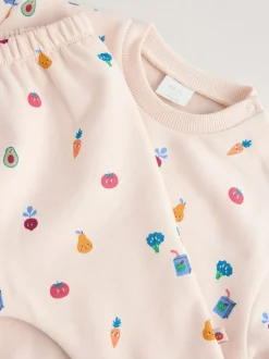 Next Imprimé Veg brillant - Ensemble sweat et jogging bébé (0mois2ans) (0mois2ans) Sale