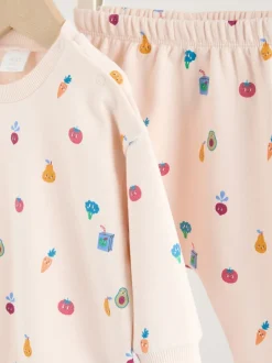 Next Imprimé Veg brillant - Ensemble sweat et jogging bébé (0mois2ans) (0mois2ans) Sale