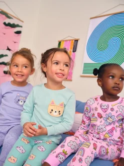 Next Imprimé violet à chat - Lot de 3 pyjamas Snuggle (9mois-10ans) Sale