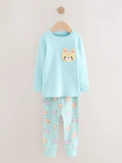 Next Imprimé violet à chat - Lot de 3 pyjamas Snuggle (9mois-10ans) Sale