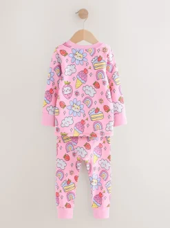 Next Imprimé violet à chat - Lot de 3 pyjamas Snuggle (9mois-10ans) Sale