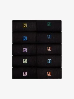 Next Initiales Noir - Chaussettes brodées Lasting Fresh 10 Lot Hot