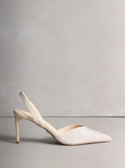 Next ivoire - Chaussures à talons Forever Comfort® à sequins et bride arrière Discount