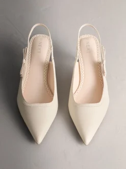 Next ivoire - Chaussures à talons Forever Comfort® à bout pointu et bride arrière Hot